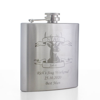 Personalised Stag Hip Flask