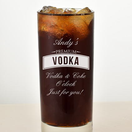Personalised Tall Premium Vodka Glass
