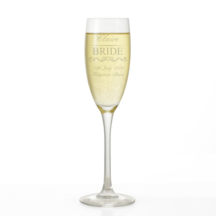 Personalised Bride Wedding Flute
