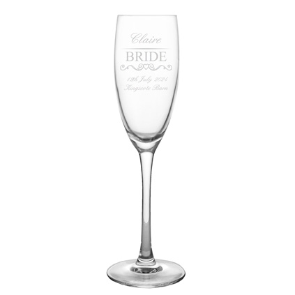 Personalised Bride Wedding Flute
