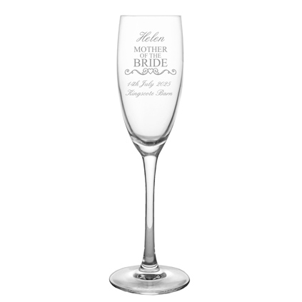 Personalised Mother Of The Bride Wedding Flute