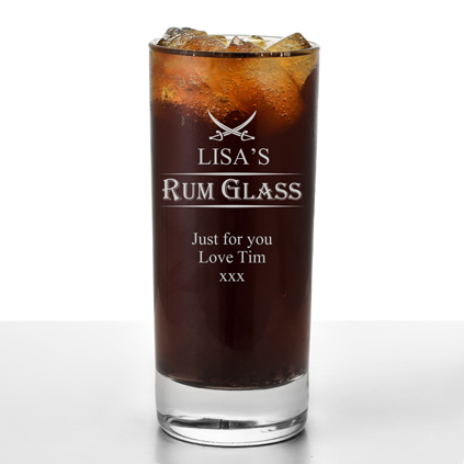Personalised Rum High Ball Glass
