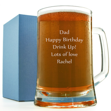 Personalised Pint Tankard With Luxury Gift Bag And Box