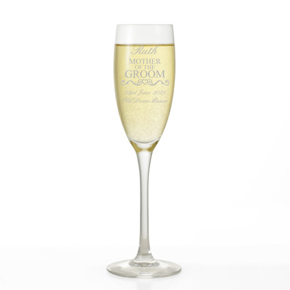 Personalised Mother Of The Groom Wedding Flute