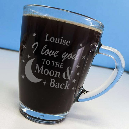Personalised Love You To The Moon And Back Tea Mug