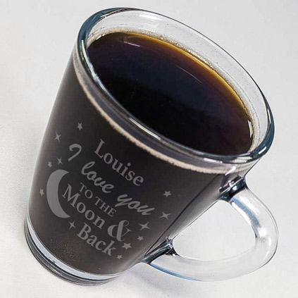 Personalised Love You To The Moon And Back Tea Mug