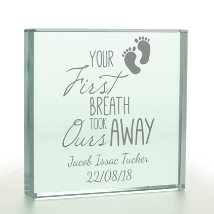 Personalised 'Your First Breath Took Ours Away' Token