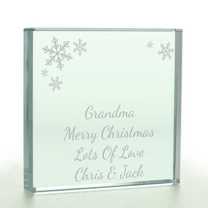 Personalised Snowflake Glass Token