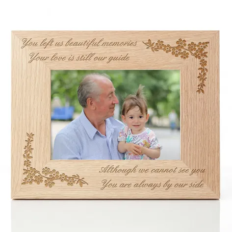 Personalised Memorial Oak Photo Frame