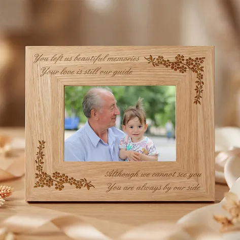 Personalised Memorial Oak Photo Frame