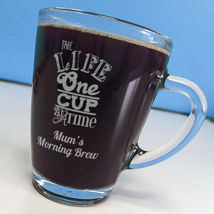 Personalised 'One Cup At A Time' Tea Mug