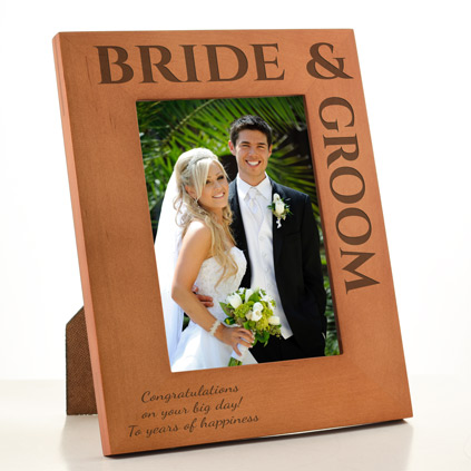 Personalised Photo Frame For Bride And Groom