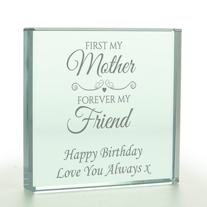Personalised First My Mother Forever My Friend Glass Token