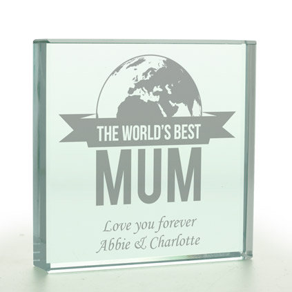 Personalised World's Best Mum Glass Token