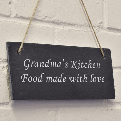 Personalised Hanging Slate Sign With Any Message