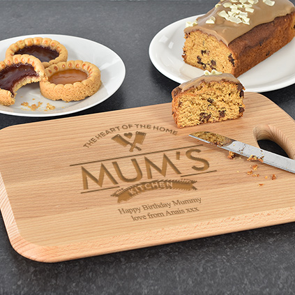 Personalised Wood Chopping Board - Mum's Kitchen