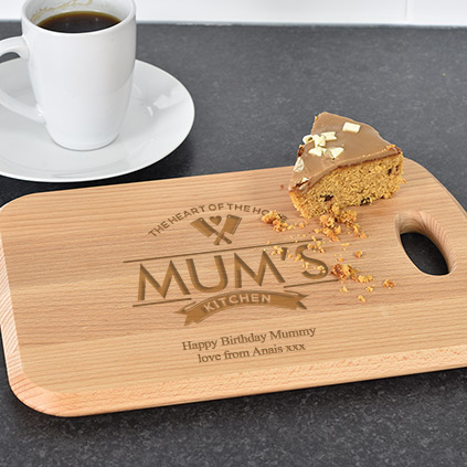 Personalised Wood Chopping Board - Mum's Kitchen