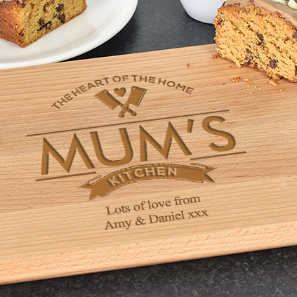 Personalised Wood Chopping Board - Mum's Kitchen