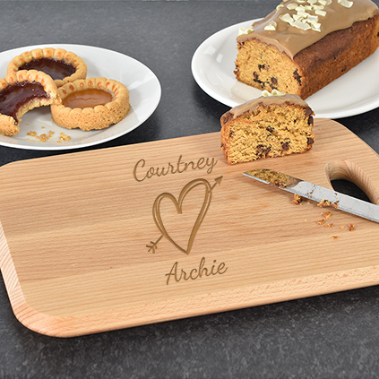 Personalised Wood Chopping Board For Couples