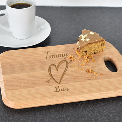 Personalised Wood Chopping Board For Couples