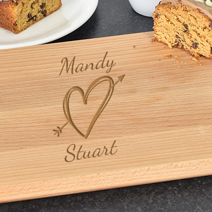 Personalised Wood Chopping Board For Couples