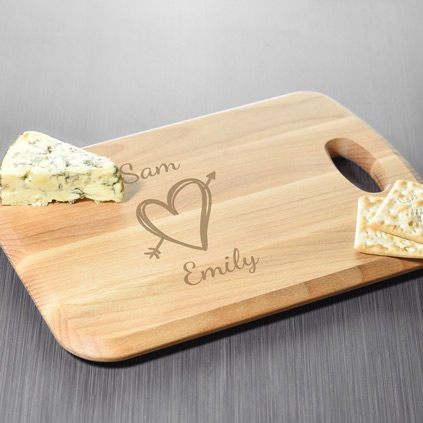 Personalised Wood Chopping Board For Couples