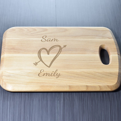 Personalised Wood Chopping Board For Couples