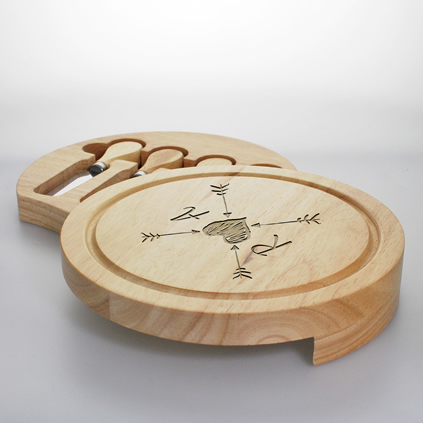 Personalised Cupids Arrow Cheese Board