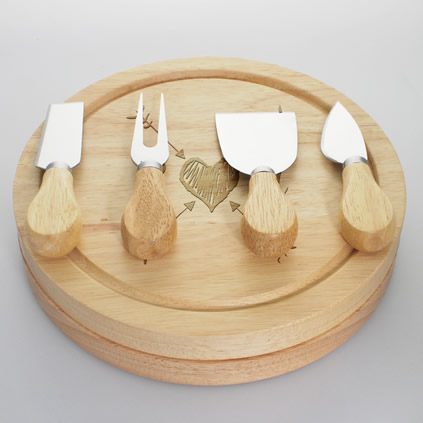 Personalised Cupids Arrow Cheese Board