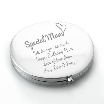 Personalised Compact Mirror For A Special Mum