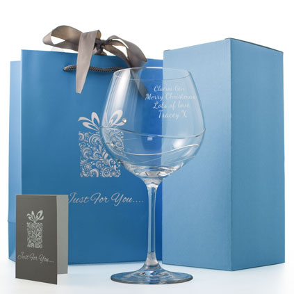 Personalised Gin Glass With Swarovski Elements