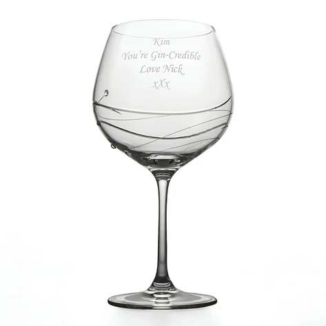 Personalised Gin Glass With Swarovski Elements Personalised Gin Glass With Swarovski Elements