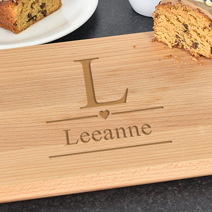 Personalised Wood Chopping Board Initial Design