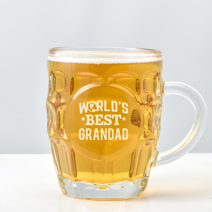 Personalised Traditional Dimple Pint Glass - Worlds Best
