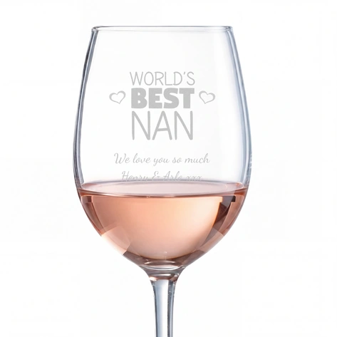Personalised Wine Glass For The World's Best Nan Personalised Wine Glass For The World's Best Nan