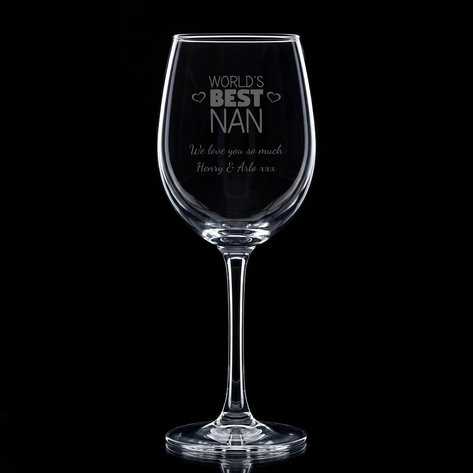 Personalised Wine Glass For The World's Best Nan