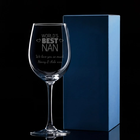 Personalised Wine Glass For The World's Best Nan