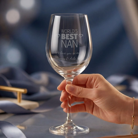 Personalised Wine Glass For The World's Best Nan