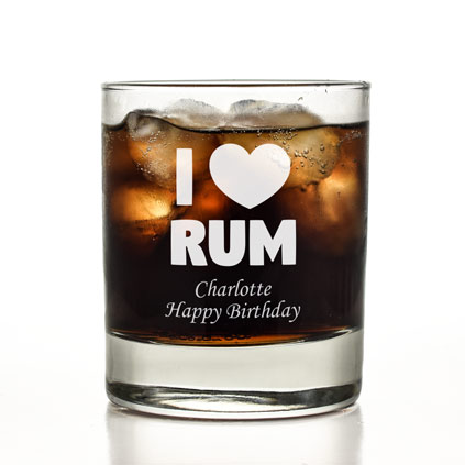 Personalised I Love Rum Tumbler