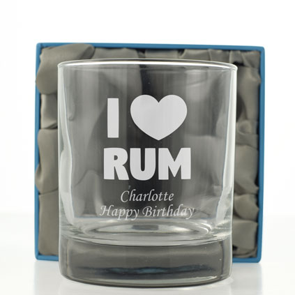 Personalised I Love Rum Tumbler