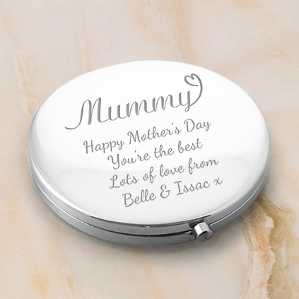 Personalised Mothers Love Compact Mirror