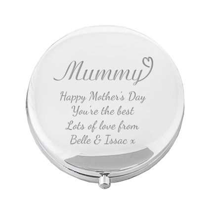 Personalised Mothers Love Compact Mirror