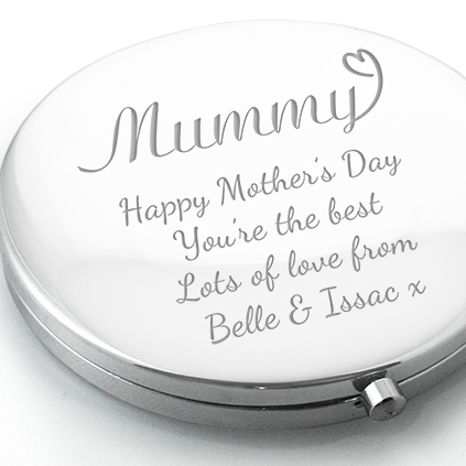 Personalised Mothers Love Compact Mirror