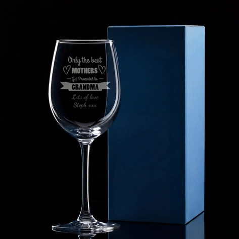 Personalised Only The Best Mothers Get Promoted Wine Glass