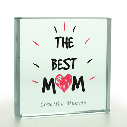 Personalised 'Best Mum' Glass Token