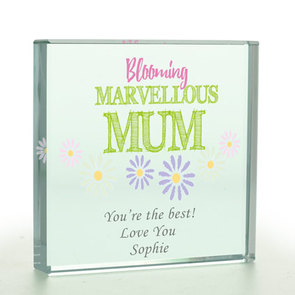 Personalised Bloomin' Marvellous Glass Token