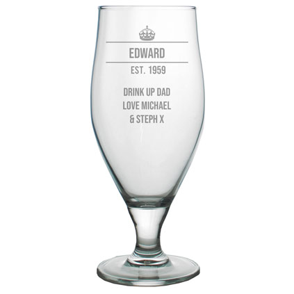 Personalised Crown Bavarian Glass