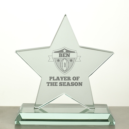 Personalised Rugby Star Award Trophy