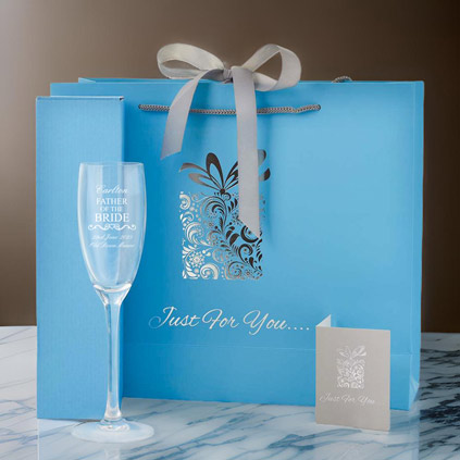 Personalised Father Of The Bride Wedding Flute