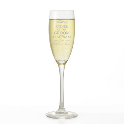 Personalised Father Of The Groom Wedding Flute